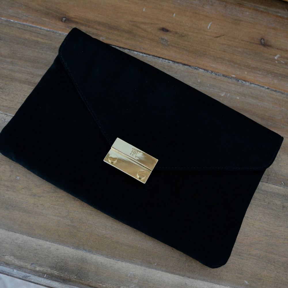 INC Velour Envelope Clutch